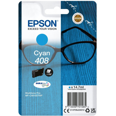Epson 408 C13T09J24010 циан (cyan) оригинална касета