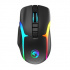Marvo Мишка M729W, 4800DPI, 2.4 [GHz], оптична, 7 бутона, безжична, черна, 1 бр. вградена батерия, геймърска, с подсветка