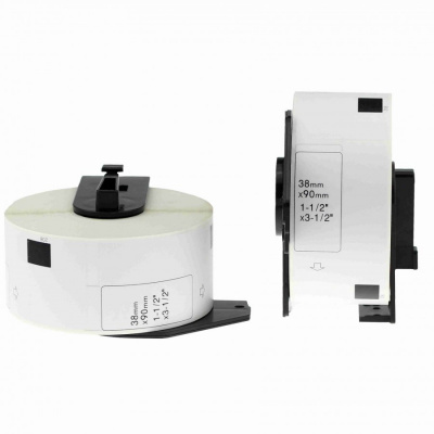 Съвместими ролки за етикети за Brother DK-11208, 38mm x 90mm, 400 етикети