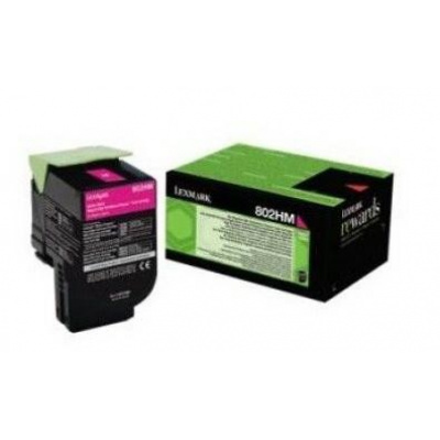 Lexmark 80C2HME магента (magenta) оригинален тонер