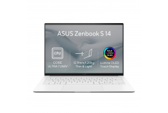 ASUS Zenbook S 14 OLED/UX5406SA-OLED701X/U7-258V/14"/2880x1800/T/32GB/512GB/Intel int/W11P/Бял/2R