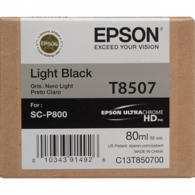 Epson T8507 светло черен (light black) оригинална касета