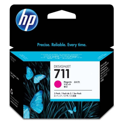 HP 711 CZ135A 3 бр магента (magenta) оригинална касета