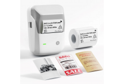 Niimbot Принтер за етикети B1 PRO, 1AC9520281A сив + ролка етикети 230 бр.