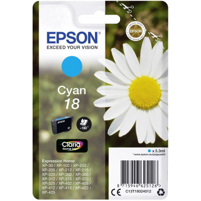 Epson 18 C13T18024012 циан (cyan) оригинална касета