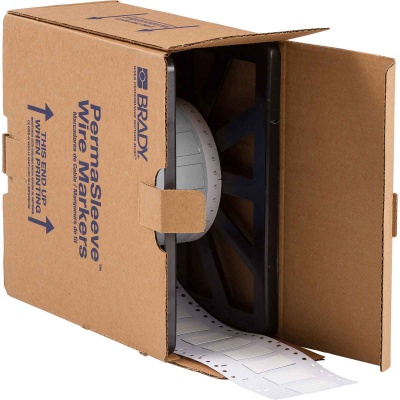 Brady LSZH-500-2-WT / 141252, етикети, THT Low Smoke Halogen Free Permasleeve Wire Marking Sleeves, 50.80 mm x 21.60 mm