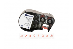 Brady M4C-500-595-WT-RD / 170819, 12.70 mm x 7.62 m, Винил, червен печат / бял фон