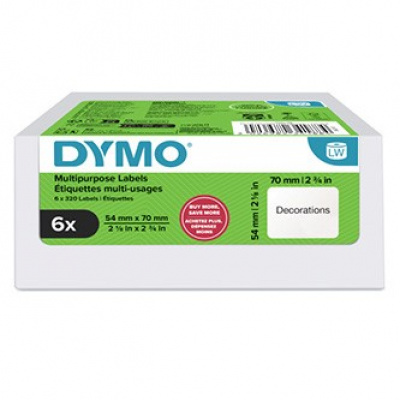 Dymo 2234188, 70mm x 54mm, на дискетки, бялото оригинални хартиени етикети, 6 x 320 компютри