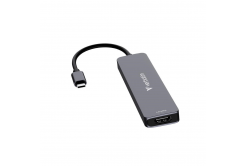 VERBATIM Докинг станция USB-C, 7v1, HDMI, USB-C PD, USB-C, 2xUSB 3.0, SD a microSD, сив