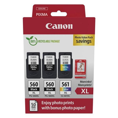 Canon PG-560 2x + CL-561 3712C012 цвят (CMYK) оригинален комплект касети