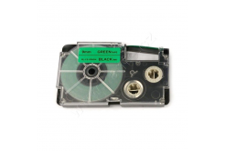 Casio XR-12FGN , 12mm x 8m, черен печат / сигнал зелен фон, съвместима лента