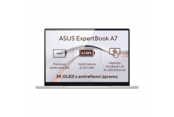 ASUS ExpertBook A7/A7406CMA-OLEDC716512X/7-350/14"/2880x1800/16GB/512GB/Intel int/W11P/Silver/3RNBD