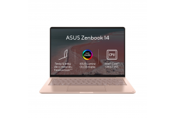 ASUS Zenbook 14/UX3480AA-OLED249W/U7-355/14"/2880x1800/24GB/512GB/Intel int/W11H/Розов/2R