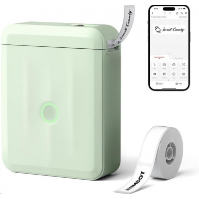 Niimbot D110-M Smart 1AA56291608, етикетираща машина, Зелен + ролка с етикети