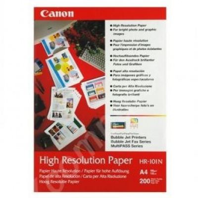 Canon High Resolution Paper HR-101 1033A001, 106 г/м2, A4, 200 бр., специално изгладен, бял, фотографска хартия