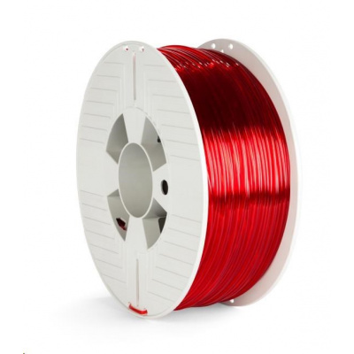 Verbatim 55062 3D филамент, PET-G, 2,85mm, 1000g, 123m, Прозрачно червен (Transparent red)