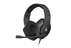 A4Tech Bloody G260P, слушалки с микрофон, управление на силата на звука, черни, геймърски слушалки, 3.5 mm жак + USB
