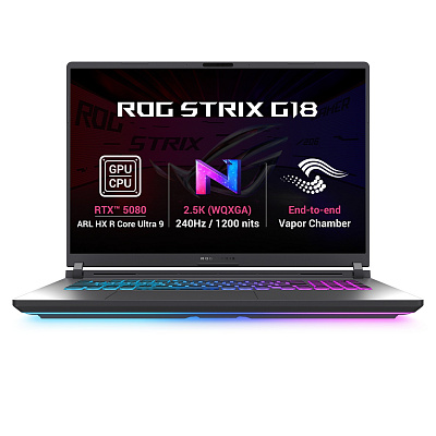 ASUS ROG Strix G18/G815LW-SA290WZ/U9-290HXPLUS/18"/2560x1600/32GB/1TB/RTX 5080/W11H/Сив/2R