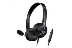 Genius HS-235U sluchátka s mikrofonem, drátová, černá