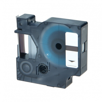Dymo 43622, 6mm x 7m, черен печат / сребърен фон, съвместима лента