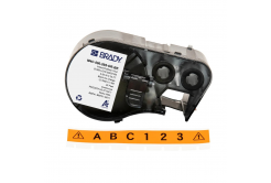 Brady M4C-500-595-OR-BK / 170816, 12.70 mm x 7.62 m, Винил, черен печат / оранжев фон