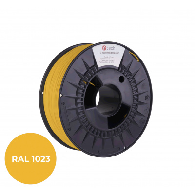 C-Tech 3DF-P-TPU90A-1.75-1023 3D филамент, PREMIUM LINE, TPU 90A, гъвкав, RAL1023 1,75mm, 1000g, Сигнално жълт (Traffic yellow)