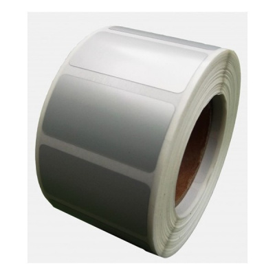 Cамозалепващи PP (полипропилен) етикети, 100x50mm, 500компютри за TTR, сребро, роля