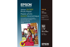 Epson Value Glossy Photo Paper C13S400038, 183 г/м2, 10x15см, 50 бр., лъскав, бял, фотографска хартия