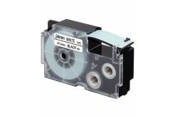 Casio XR-24GWE, 24mm x 5,5m черен печат / бял фон, екстра лепило съвместима лента