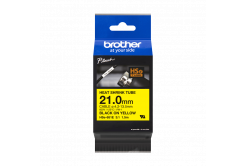 Brother HSe-651E Pro Tape, 21 mm x 1.5 m, черен печат / жълт фон , оригинална лента
