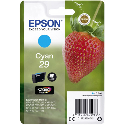 Epson T29 C13T29824012 циан (cyan) оригинална касета