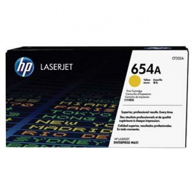 HP 654A CF332A жълт (yellow) оригинален тонер