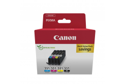 Canon CLI-551 6509B015 цвят (CMYK) оригинален комплект касети