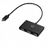 HP USB-C многопортов хъб 3-портов, Z6A00AA, черен, дължина на кабела 30 см, 2x USB Type-A, 1x USB 2.0 Type-A