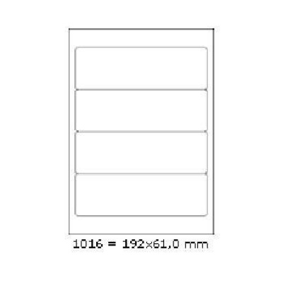 Самозалепващи етикети 192 x 61 mm, 4 етикети, A4, 100 листа