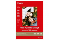 Canon Photo Paper Plus Glossy PP-201 2311B019, 260 г/м2, A4, 20 бр., лъскав, мастиленоструен, бял, фотографска хартия