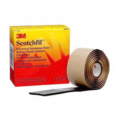 3M Scotchfil електроизолационна уплътнителна лента, черна, деб. 3,1 mm, 38 mm x 1,5 m