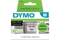 Dymo 2187329, 54 мм x 70мм, 400бр, бели контролни етикети за храни, които могат да се отлепят