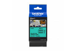 Brother FLE-7511 Pro Tape, 45mm x 10.5mm, черен печат/зелен фон, 72 бр, оригинална лента