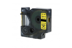 Съвместима лента с Dymo 18056, S0718310, 12mm x 1, 5m черен печат / жълт фон