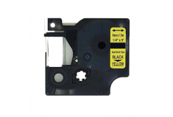 Съвместима лента с Dymo 18052, S0718270, 6mm x 1, 5m черен печат / жълт фон