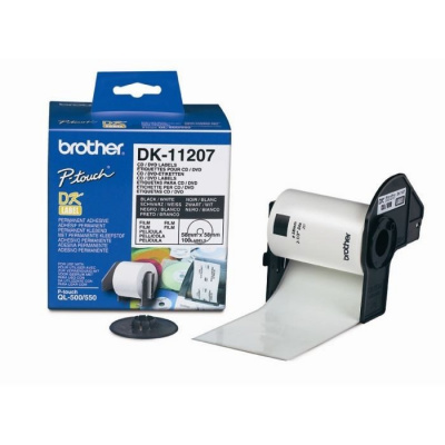 Brother DK-11207, 58мм, етикети за CD, роля на етикетите