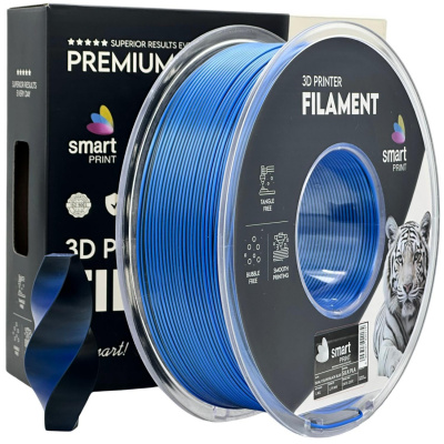 Smart Print FG-S103-E1, 3D филамент, PLA Silk, 1,75mm, 1000g, Dual Color, Многоцветен (Black, Blue)