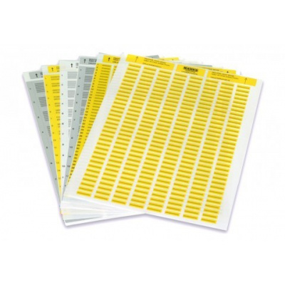 Partex PLL040006D4SM полиестерни етикети 40x6 мм, жълто A4, 10x176 бр