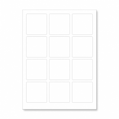 Самозалепващи етикети 60 x 60 mm, 12 етикети, A4, 100 листа