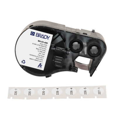Brady M4-83-499 / 170799, 12.70 mm, Nylon, черно копиране / бял фон