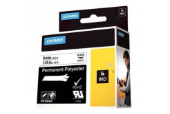 Dymo Rhino 1805442, 6mm x 5,5m, черен печат/бял фон, оригинална лента