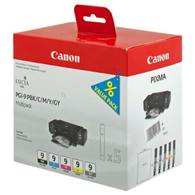 Canon PGI-9 1034B013 PBK/C/M/Y/GY оригинален комплект касети - VÝPRODEJ