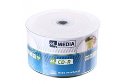 MyMedia CD-R, 69206, опаковка от 50, 700MB, 52x, 80 мин., 12 см, за печат, стандартен, широка зона за печат