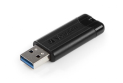 VERBATIM Flash Disk PinStripe USB 3.0, 32GB - черен